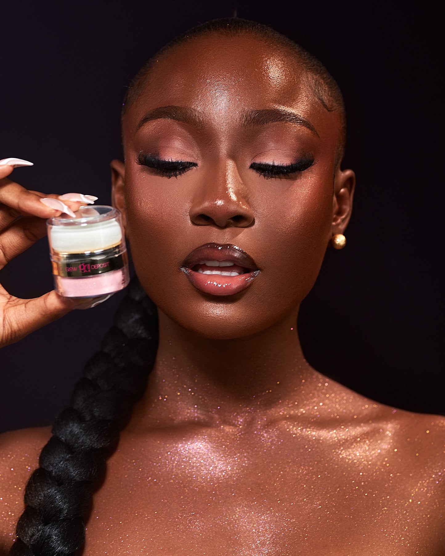 Glow O'clock Face and Body Highlighting Dust-Fairy Peach