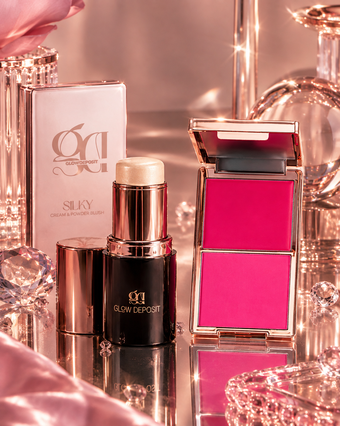 The Flushed Glow - Silky Blush + Dewy Stick