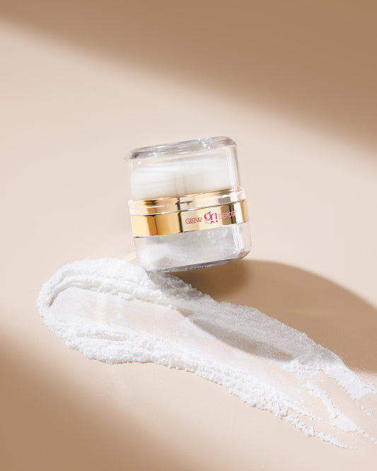 Glow O’Clock Face and Body Highlighting Dust – White Gold